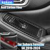Real Carbon Fiber Car Accessories Window Lift Set Trim Cover Soft Sticker For Subaru Forester SK      2024