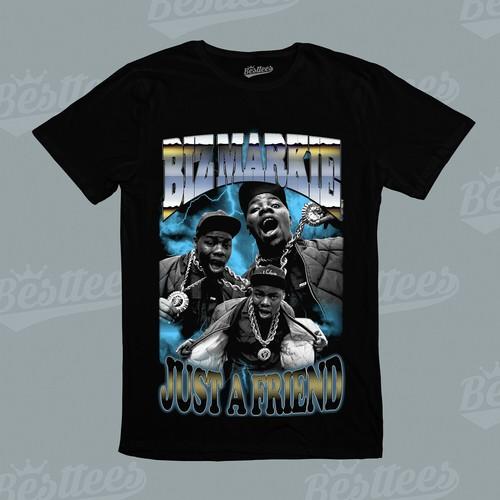 Mens/Womens/Kids American Rapper Biz Markie Hip hop Music Rap Popular T-Shirt S разноцветный
