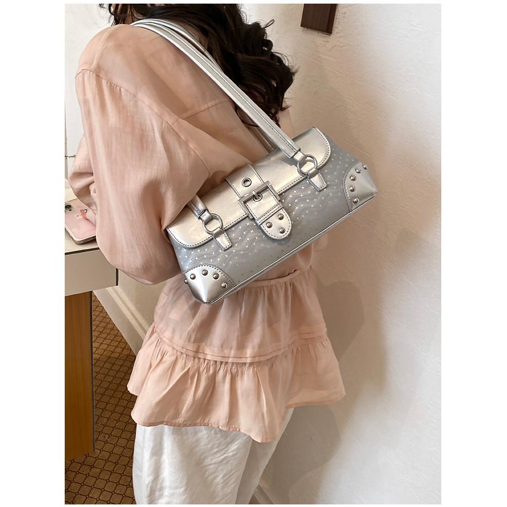 IELGY Commuter Handbag Underarm Large Capacity Boston Pillow Bag