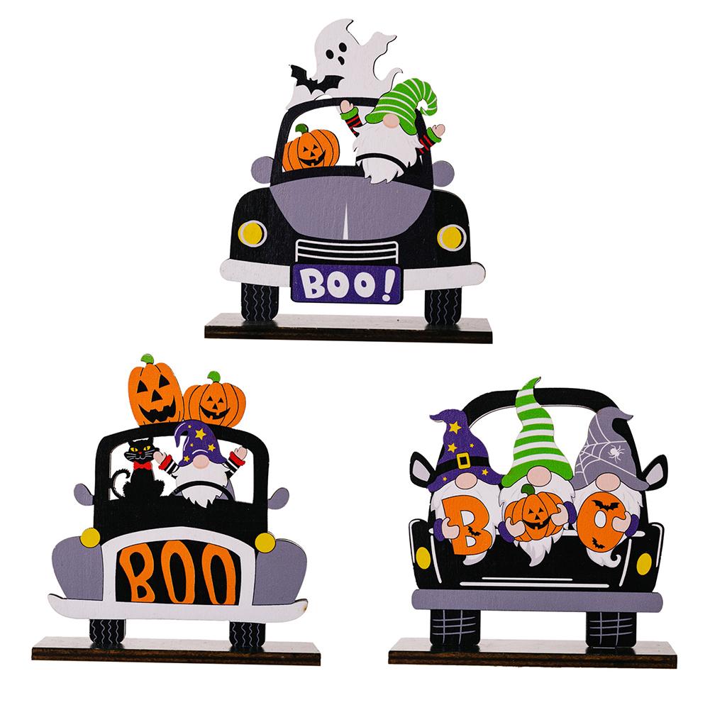 Halloween Decorations Wood Signs Pumpkin Dwarf Table Centerpiece Halloween Table Decor For Home Living Room Decor