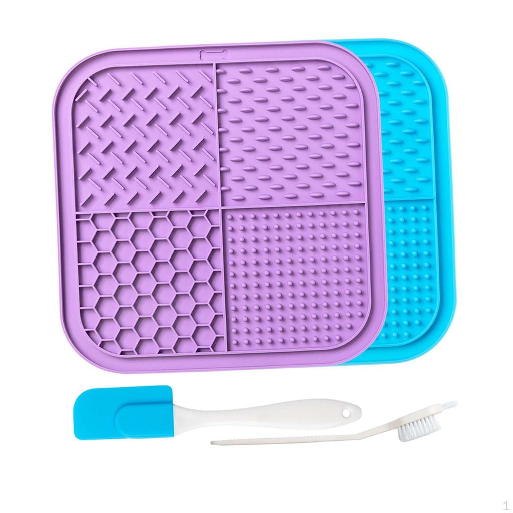 2Pcs Dog Slow Feeder Pad Food Dispenser Pet Eating Non Slip Sniff Mat Lick for Dogs