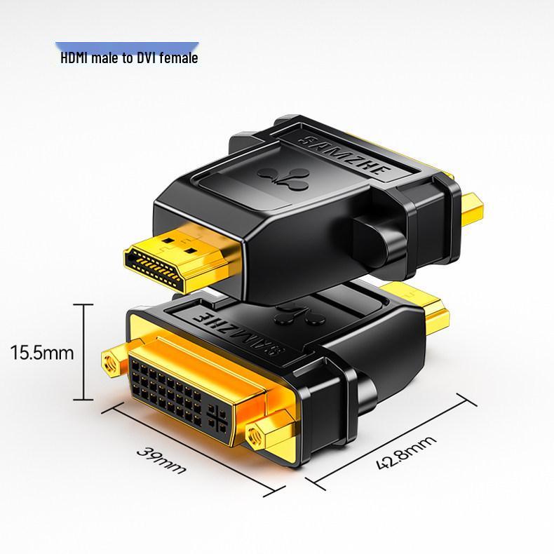 Shan Ze DVI to HDMI Female Adapter - High-Definition Display Interface Converter for Computer Graphics Cards