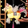 DIY Material Kit Luminous Horse Lantern Year of The Horse Handmade Spring Festival Lantern with Tassel Blessing Words