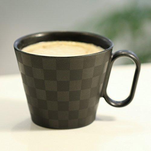 Wired Beans Wired Beans Mug To Last a Lifetime Arita Ware Regular Checkered Mug 240ml (Black Matte)