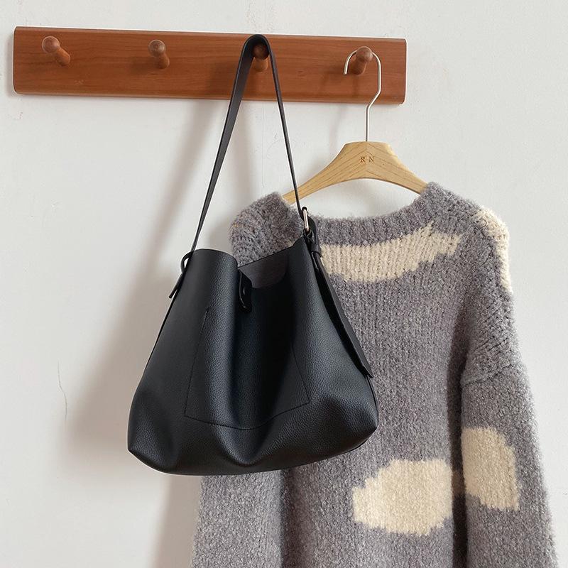 Retro single shoulder crossbody mother and child bag new large capacity lazy wind soft pu casual tote bag