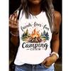 One Piece Friend Campfire Fun Camping Printed Vest