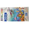DOMS Brush Pen Box Pack | Flexible & Soft Tip That Gives Water Color Effect | Includes One Silver & Gold Shade Inside |