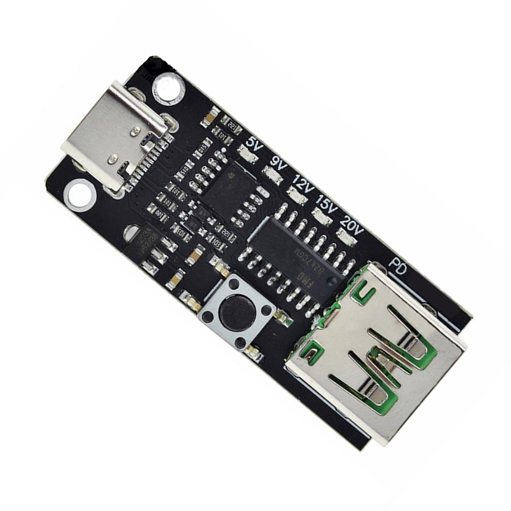 Triggerkort USB-C PD 5V 9V 12V 15V 20V 28V 5A Justerbar spenning Strømutløsermodul Type-C Huninngang for Lab