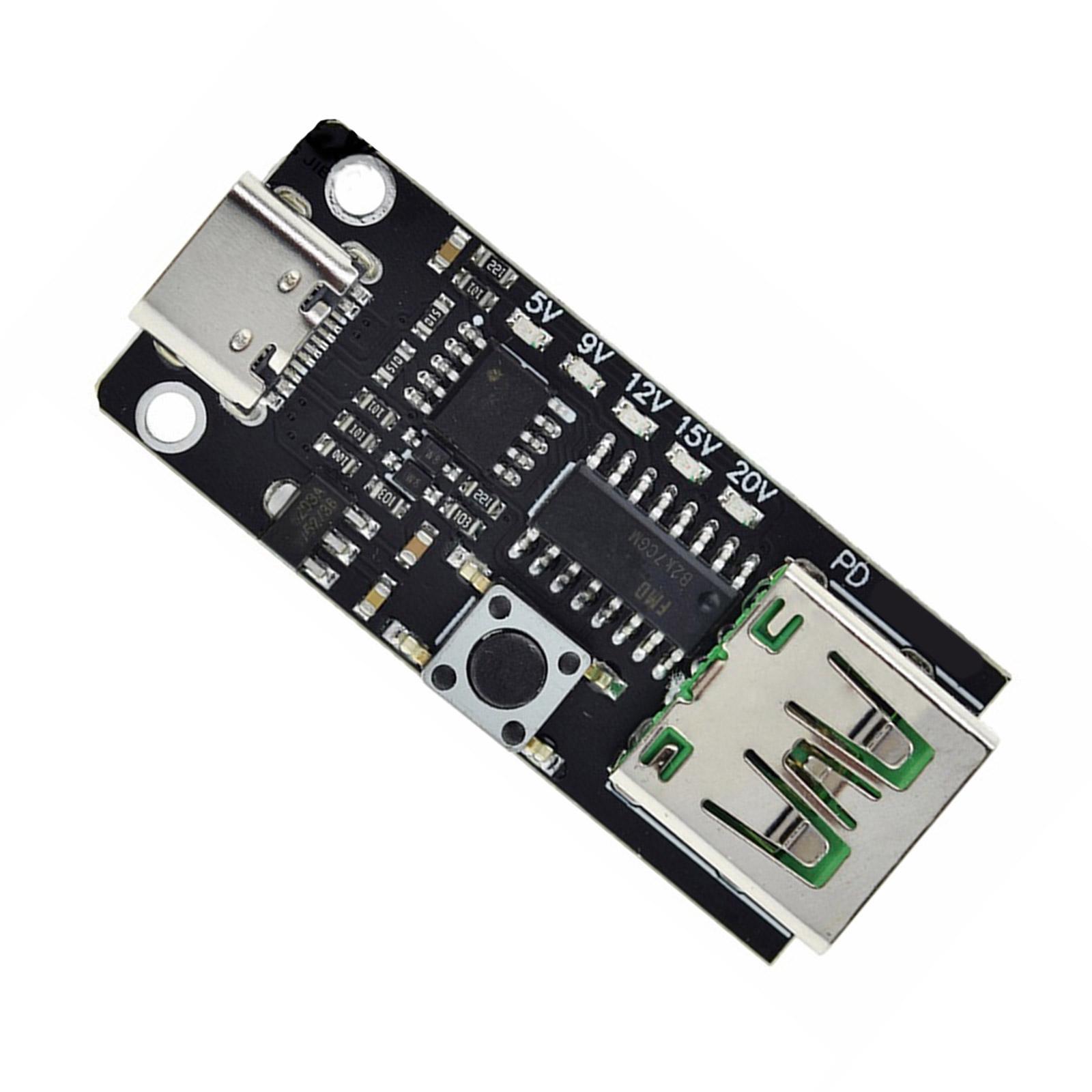 

Тригерна плата USB-C PD 5V 9V 12V 15V 20V 28V 5A Регульована напруга Модуль тригера живлення Вхід Type-C для лабораторії D