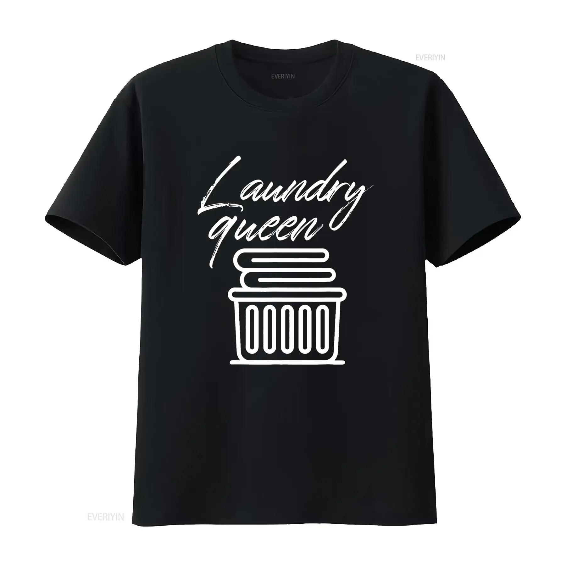 

Laundry Queen Cleaning Clothes Washer Claning Squad T Shirt Vintage Washed Comfortable Slightly Casual Versatile Unisex Homme... 5XL різнокольоровий