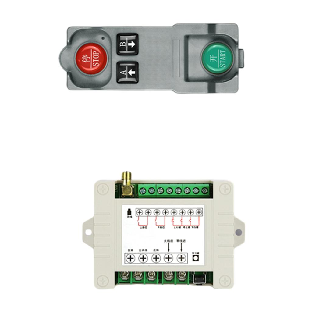 433MHz Trådløse Fjernkontrollbrytere 12V-36V/220V 2-kanals Mottakermodul med 2-kanals Fjernsender-sett