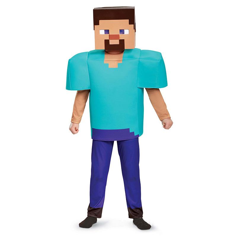 Minecraft Children's Clothes Steve Stage Game Performance Clothes Halloween New Costumes