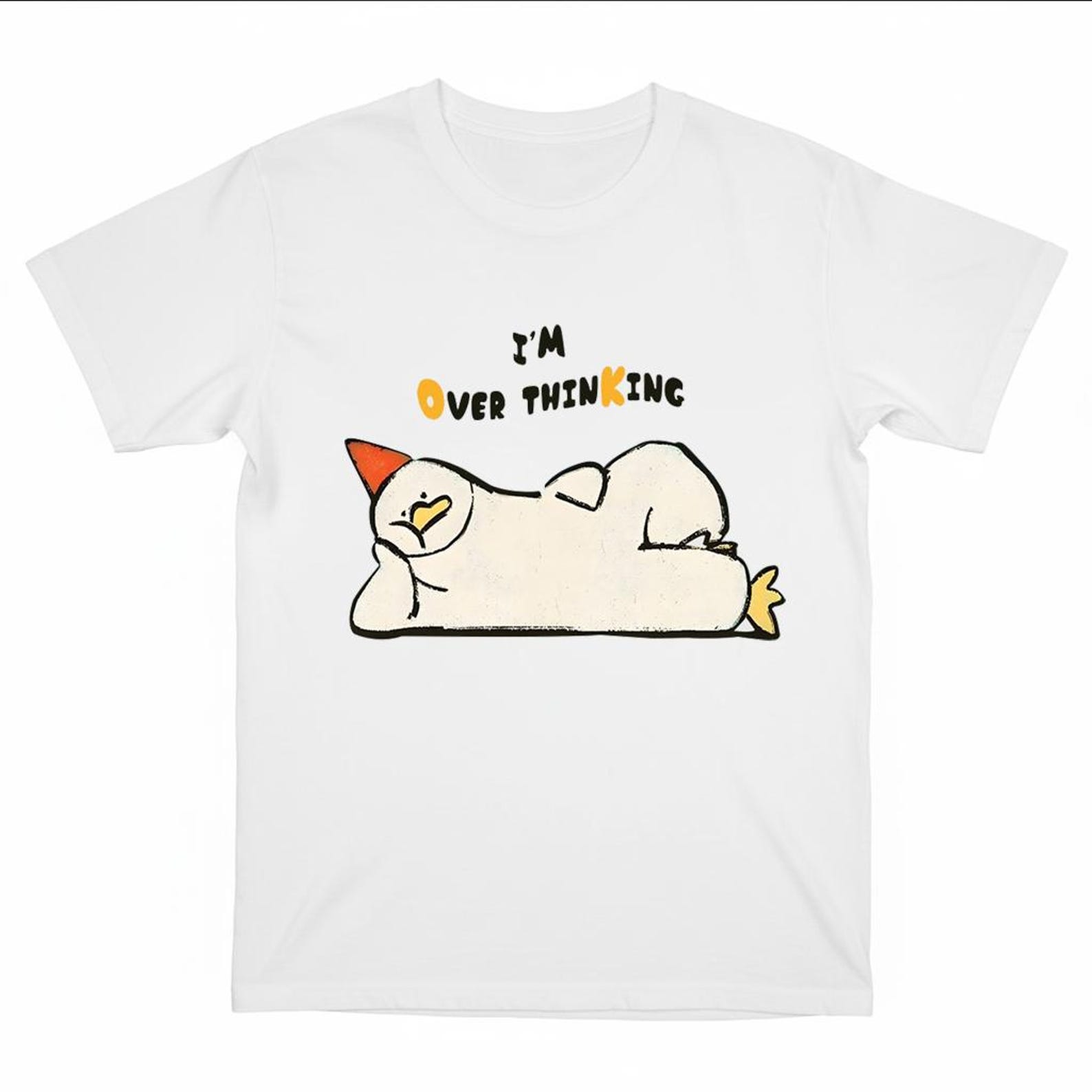 I m Overthinking Funny Duck shirt, Gift for Duck Lover, Duck Lover Shirt, Duck Shirt, Vintage Duck, Retro Duck Shirt, Duck meme shirt S
