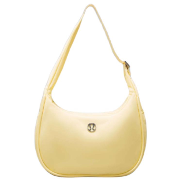 Lululemon 4L Mini Metal Logo Crescent Bag Women Handbags Yellow LW9EUCS-065608 Yellow