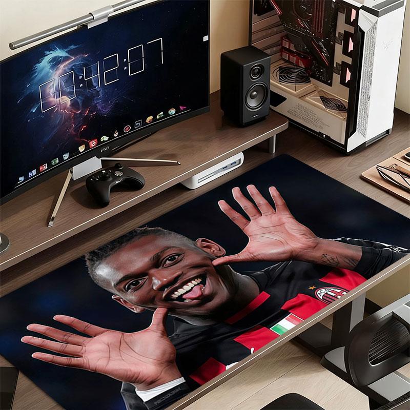 Rafael Leao Mouse Pad, Large Gaming Desk Mat, Non-slip XXL Mousepad for Laptop & Tablet, Mini PC Playmat with Stitched Edges