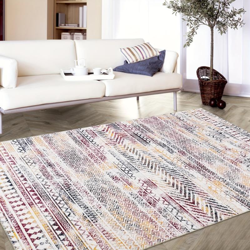 Moderní koberec do pokoje, neplstící boho květinový koberec do domácí kanceláře, ložnice, obývacího pokoje, kuchyně, omyvatelný koberec, více