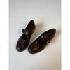 Sheepskin Version~ Retro Commuter Mary Jane Shoes Women's Round Head Thick Heel Leather Single Shoes Versatile One-word Buckle Belt Small Leather Shoe