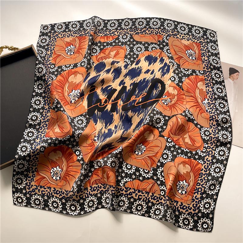 70 * 70 cm Ny liten fyrkantig sjal i siden för nackskydd för kvinnor Professionell sjal Mångsidig hårknytsduk Halsduk