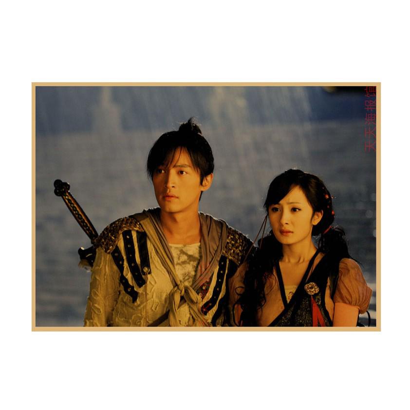 Chinese Paladin Retro Poster: Liu Yifei, Hu Ge, Yang Mi Wall Art