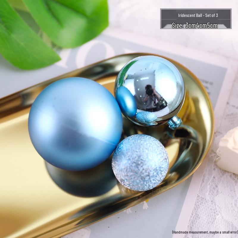Festive Frosted Gold & Silver Ball Cake Decoration - Christmas & Birthday Iridescent Ornaments Topper