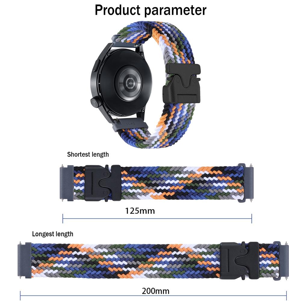 22mm 20mm Braided Nylon Loop For Garmin Active 6 5 Band Vivoactive 6 5 3/Venu2 3/Sq Sq2/Forerunner 645 55 570 255 265 Bracelet