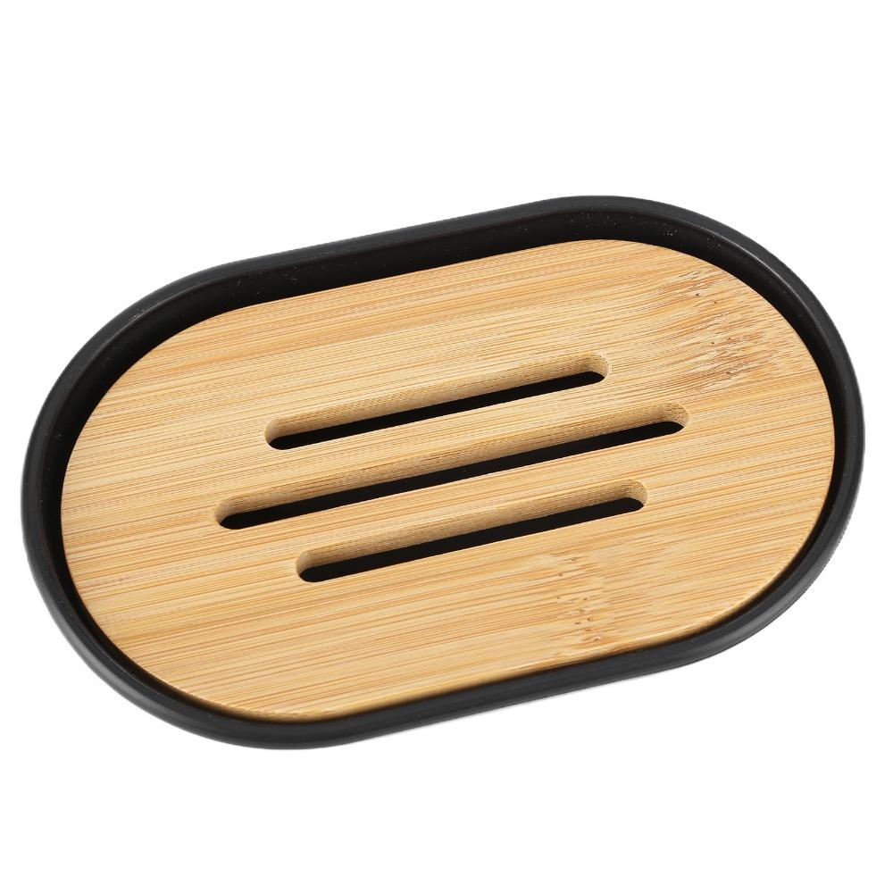 4-Piece Bathroom Accessory Set Plastic Bamboo Bathroom Supplies Set  Washroom Bathroom Counter