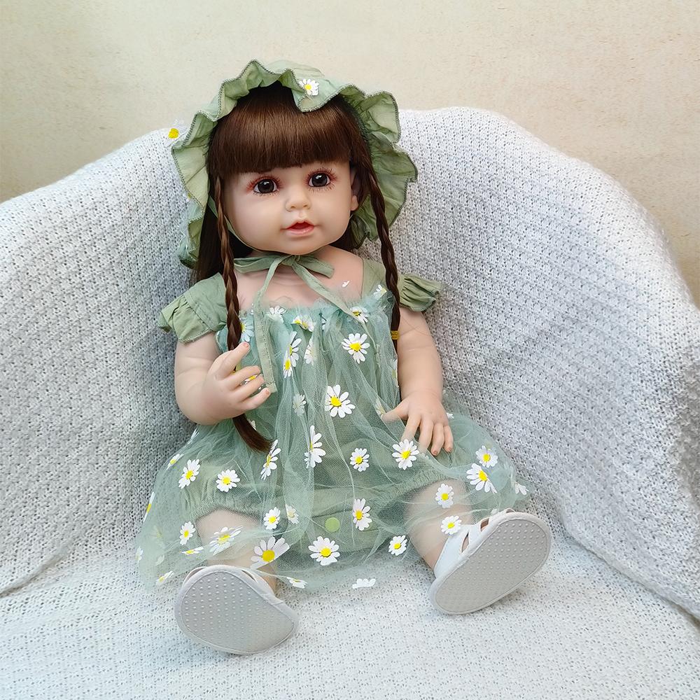 

Кукла Reborn Baby Doll 55 см, реалистичная, полное тело, силиконовая кукла Reborn Girl Baby Doll, новорожденная принцесса, малышка, Bebe, подарки на день рождения для ребенка 55cm