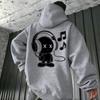 Spring Street Style Villain Print Hooded Sweater, the Same Casual Jumper for Men and Women