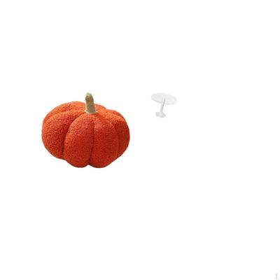 Enchanting Pumpkin Sofa Cushion And Miniature Dollhouse Round Table Set for Whimsical Bedroom