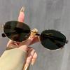 Retro Driving Shades Outdoor Sports Punk Style Eyewear Oval Frame Sunglasses  for Women & Men