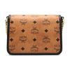 New MCM Patricia Visetos Canvas Messenger Bag, Shoulder Bag, Crossbody Bag Mini Women's Brown Cognac MWRAAPA07CO001
