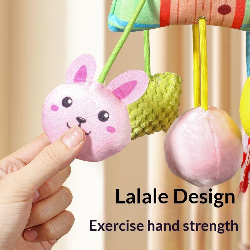 Baby Plush Animal Hanging Rattle Toy Baby Rattles Mobiles Cute Hanging Bell Educational Baby Toys For Stroller Crib Decoration