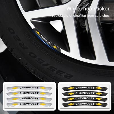 4Pcs Auto Wheel Hub Badge Tire Rim Stickers Accessories For Colorado Cruze Spark Captiva Malibu Trax Aveo
