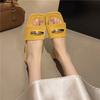 Fashion Women's Slippers Flat Sandals Trend 2025 Summer Footwear Home Life Elegant Fashion Pink On Offer Barefoot Woman Luxury Low Heels