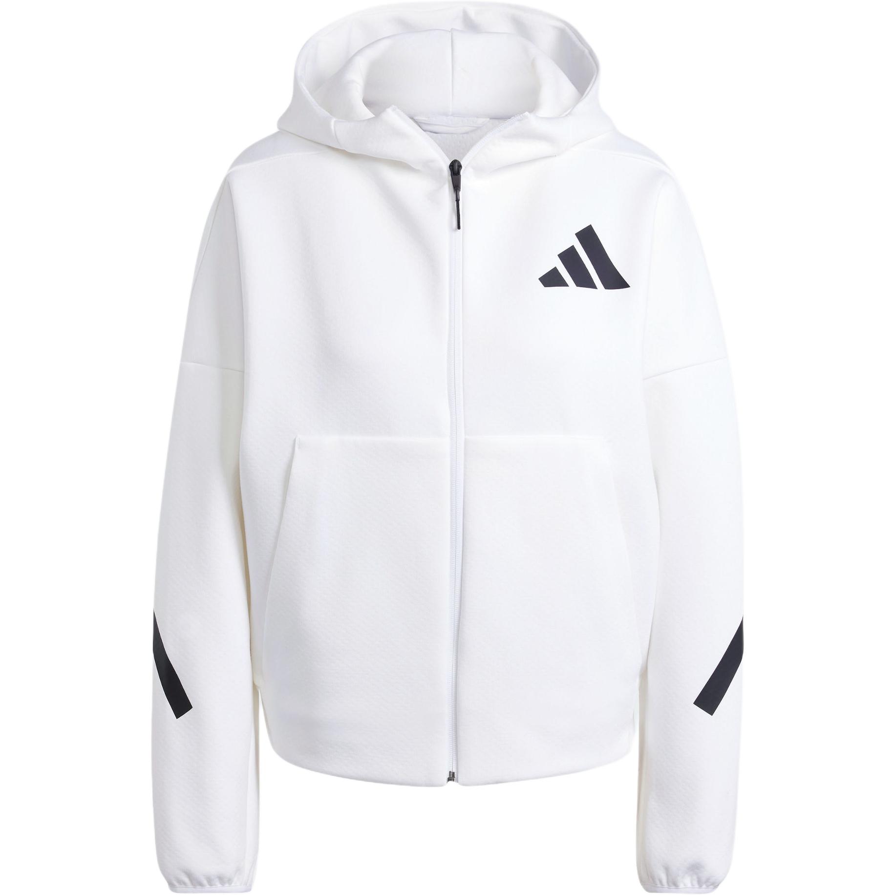 adidas Women s Z.N.E. Full-Zip Hoodie White JE7849 M