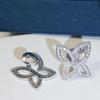 Schmetterlingsohrringe Sub-Goldmaterial mit fliegende Untertasse Ohrstöpseln, galvanisiert 18 Karat Gold mit Logo, hohe Qualität