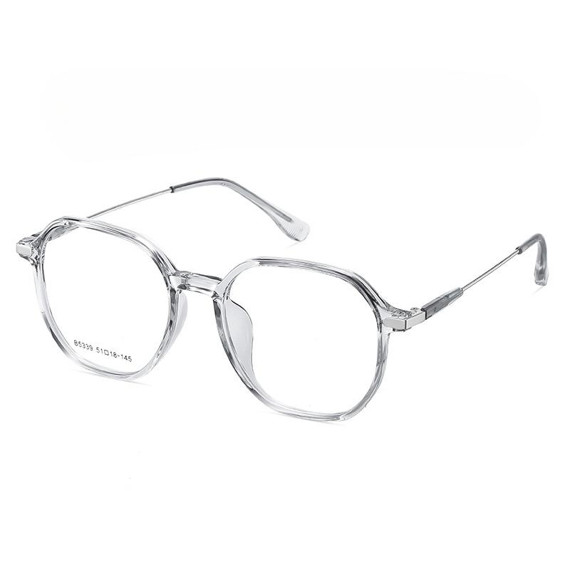 Classic Big Frame Repair Glasses TR90 Plain Metal Glasses for Men and Women with Glasses Tide