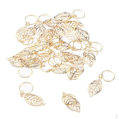 30 Blätter Anhänger Metallreife für Zöpfe DIY Frisur