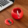 Simulated Fruit Ashtray with Lid Heat-resistant Resin Persimmon Ash Holder Ornament Home Office Outdoor Decorative Ash