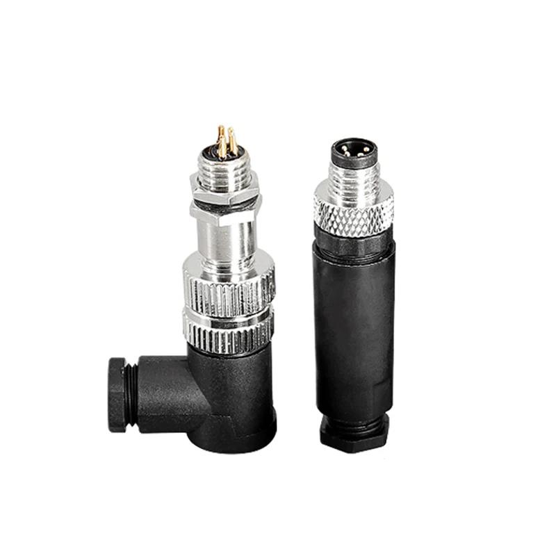 M8 waterproof connector - 3P4P male female M8 waterproof aviation plug socket sensor cable connector