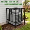 Adjustable AC Outdoor Protection Set Metal Cage Oxford Mesh Cover Anti Theft Easy Install Open Airflow for All Sizes