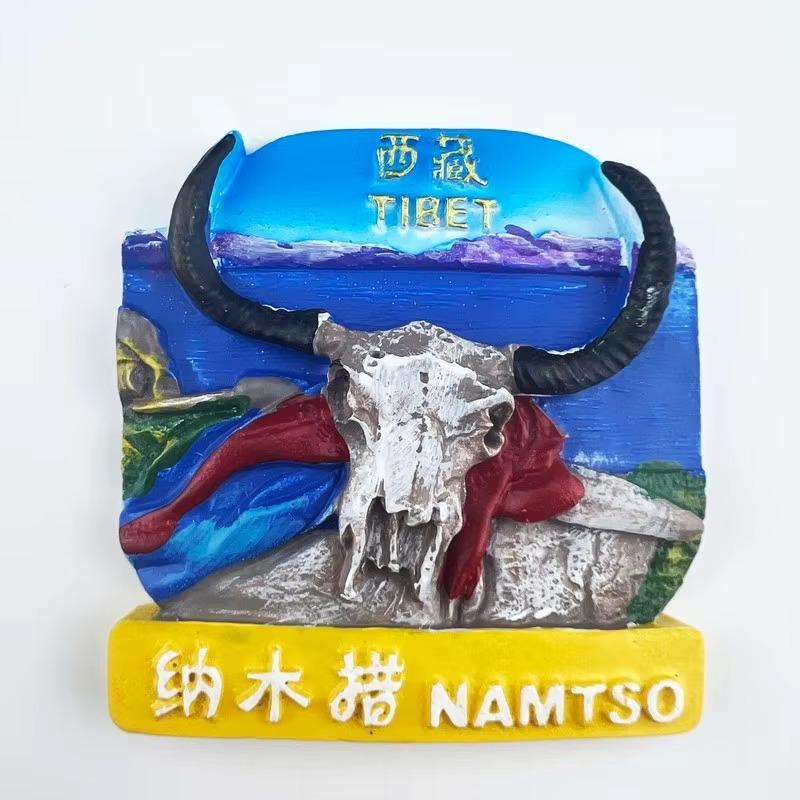 China Fridge Stickers Namtso Jokhang Temple Tourist Souvenirs XI An LijiangTibet Fridge Magnets Home Decor Wedding Gifts