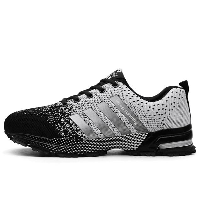 Pantofi de alergare unisex țesut zburător respirabil pantofi de fitness pentru bărbați pantofi cu pernă de aer pantofi sport de exterior adidași cu platformă