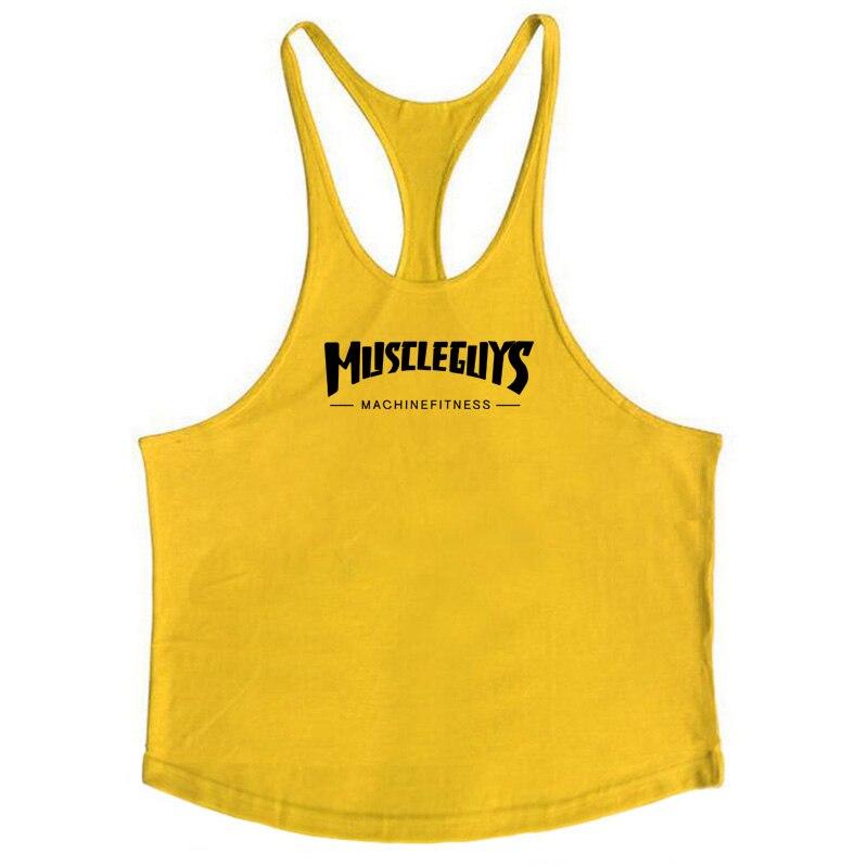 

Muscleguys, летняя дышащая футболка для бега, фитнеса и тренировок, без рукавов, мужская тонкая спортивная хлопковая жилетка для отдыха XXL жёлтый