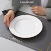 Gold Rimmed Jingdezhen Bone China Flat Plate - Elegant Ceramic Dinnerware for Home & Restaurant