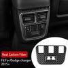 Carbon Fiber Rear Center Console W/ USB Cover Trim 4x For Dodge Charger 2015-22