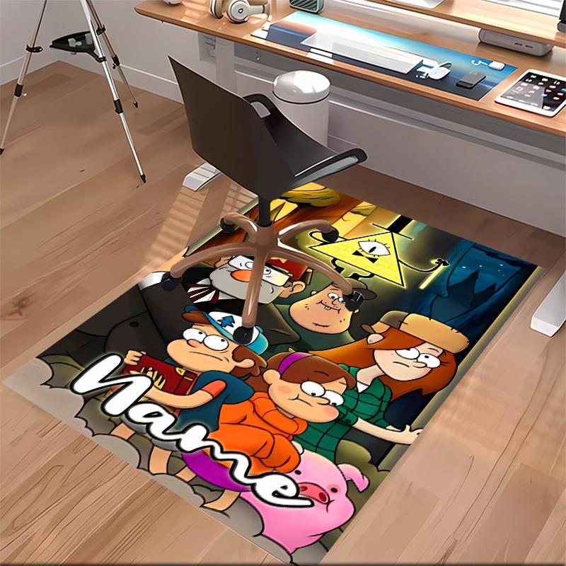 Custom personalization Gravity Falls Print Area Rug - Soft, Washable Non-Slip Indoor Mat,Living Room,Home&Office Decorative Rug