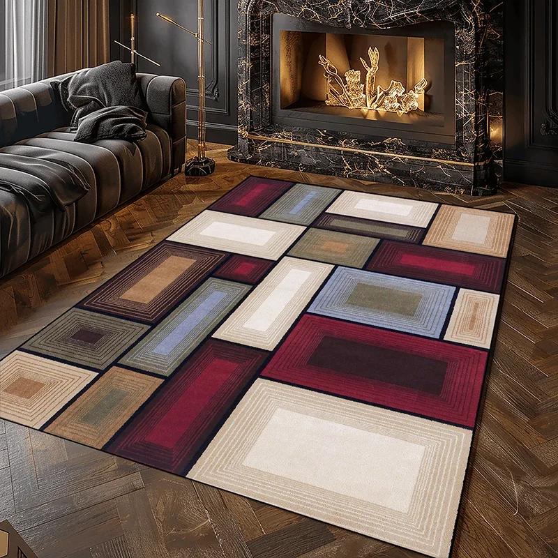 Moderner geometrischer Karppich für das Wohnzimmer Weiche waschbare Teppiche für die Schlafzimmerdekoration Heim-Salon Sofa Große Bodenmatten