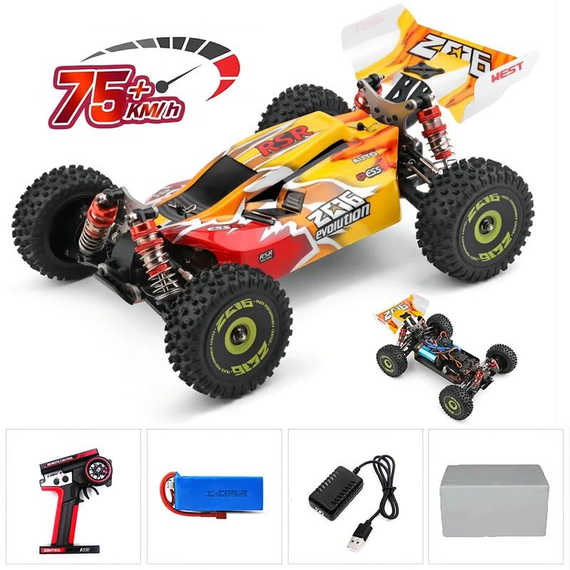 WLtoys 144010 75KM/H 2.4G RC Car Brushless 4WD Electric High Speed Off-Road Remote Control Drift Toys for Children Racing