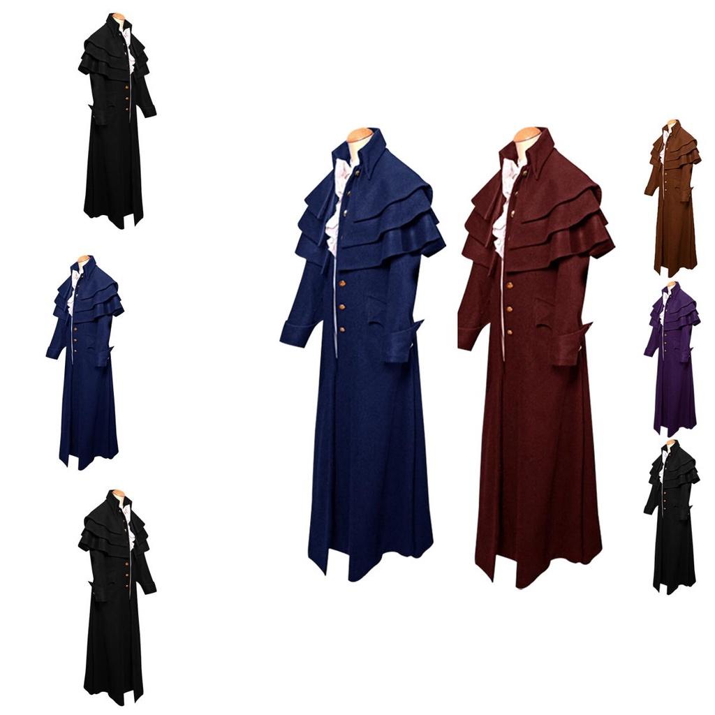 Giacca Medievale Steampunk Classica a Maniche Lunghe da Uomo